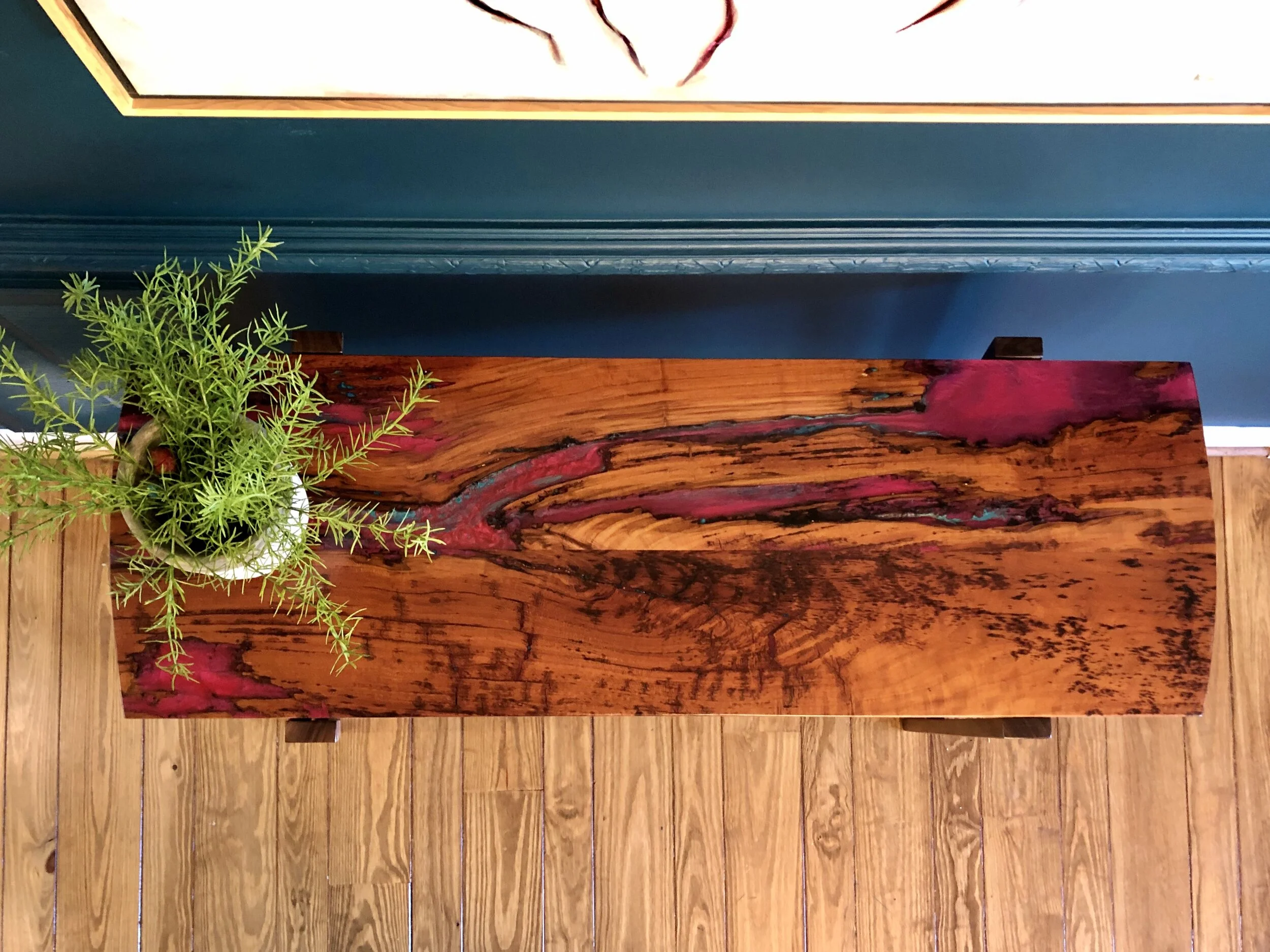 Hot Pink River Console Table — Sallie Plumley Studio- Custom